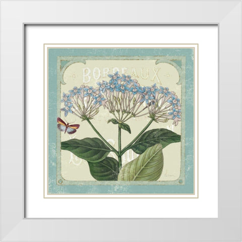 Parisian Flowers I White Modern Wood Framed Art Print with Double Matting by Schlabach, Sue