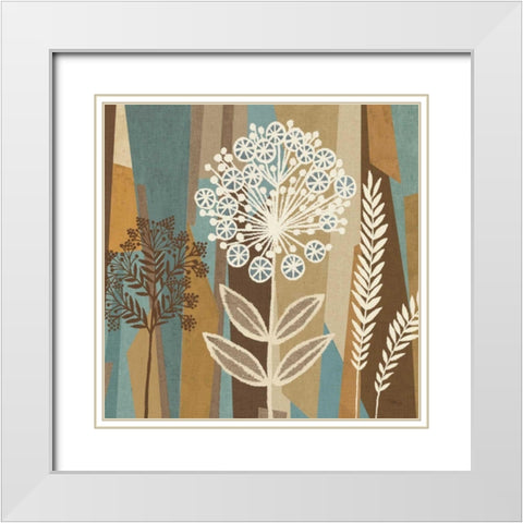 Pieces of Nature II White Modern Wood Framed Art Print with Double Matting by Pela Studio