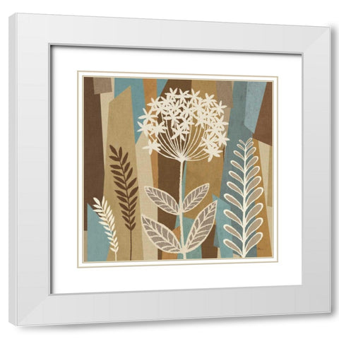 Pieces of Nature III White Modern Wood Framed Art Print with Double Matting by Pela Studio