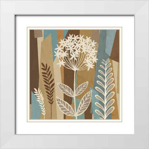 Pieces of Nature III White Modern Wood Framed Art Print with Double Matting by Pela Studio