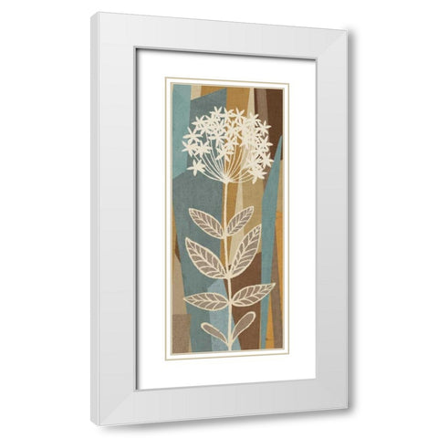 Pieces of Nature IV White Modern Wood Framed Art Print with Double Matting by Pela Studio