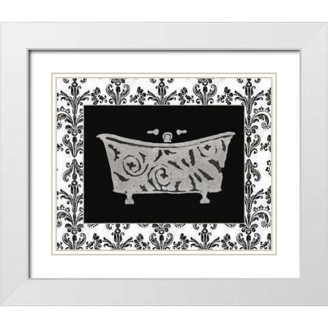 Paris Hotel Tub IV White Modern Wood Framed Art Print with Double Matting by Glass, Susan Eby