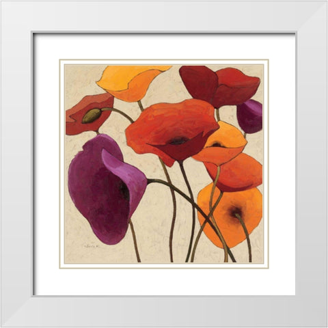 Up One White Modern Wood Framed Art Print with Double Matting by Novak, Shirley