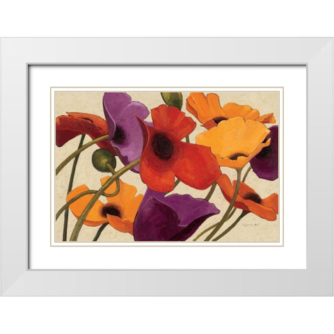 Up Three White Modern Wood Framed Art Print with Double Matting by Novak, Shirley