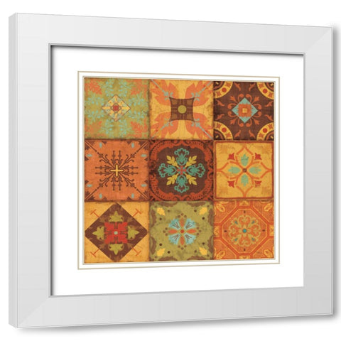 From India II White Modern Wood Framed Art Print with Double Matting by Pela Studio