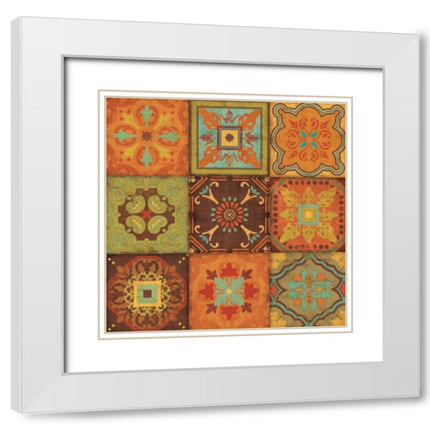 From India III White Modern Wood Framed Art Print with Double Matting by Pela Studio