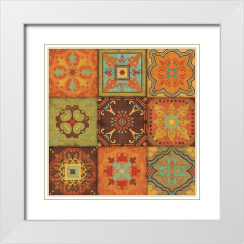 From India III White Modern Wood Framed Art Print with Double Matting by Pela Studio