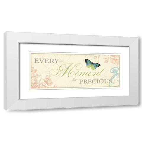 Time Flies I White Modern Wood Framed Art Print with Double Matting by Pela Studio