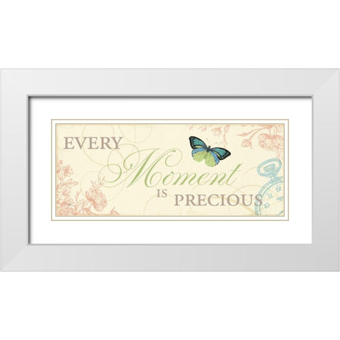 Time Flies I White Modern Wood Framed Art Print with Double Matting by Pela Studio