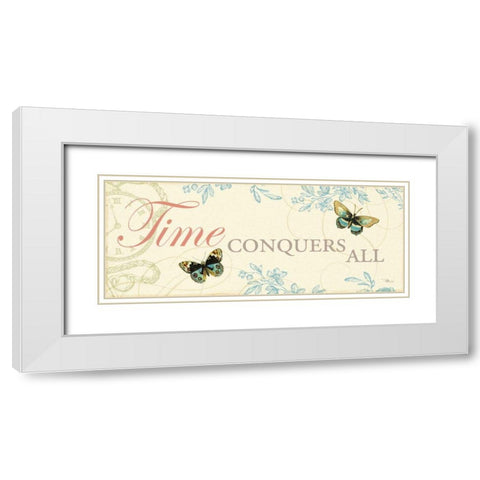 Time Flies II White Modern Wood Framed Art Print with Double Matting by Pela Studio