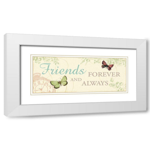 Time Flies IV White Modern Wood Framed Art Print with Double Matting by Pela Studio