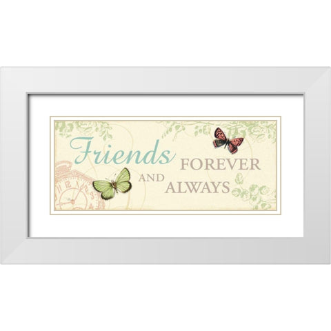 Time Flies IV White Modern Wood Framed Art Print with Double Matting by Pela Studio