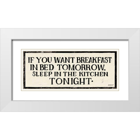 Breakfast in Bed White Modern Wood Framed Art Print with Double Matting by Lovell, Kathrine