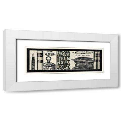 Librarian II White Modern Wood Framed Art Print with Double Matting by Pela Studio