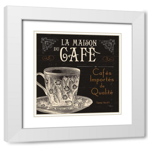 Flavors of France I White Modern Wood Framed Art Print with Double Matting by Pela Studio