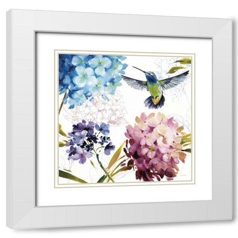 Spring Nectar Square III White Modern Wood Framed Art Print with Double Matting by Audit, Lisa