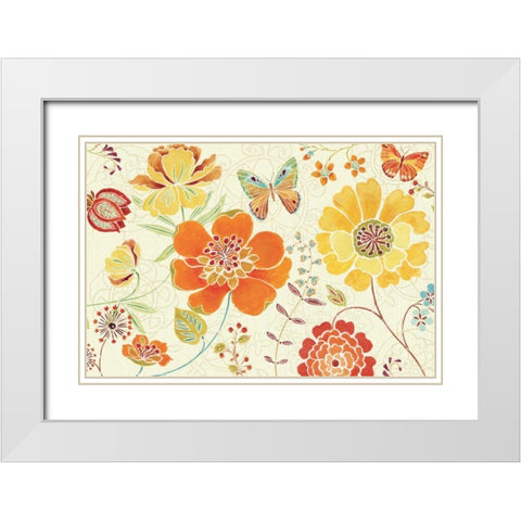 Spice Bouquet  I White Modern Wood Framed Art Print with Double Matting by Brissonnet, Daphne