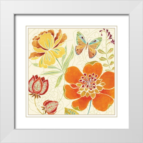 Spice Bouquet  II White Modern Wood Framed Art Print with Double Matting by Brissonnet, Daphne