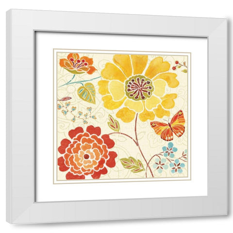 Spice Bouquet  III White Modern Wood Framed Art Print with Double Matting by Brissonnet, Daphne