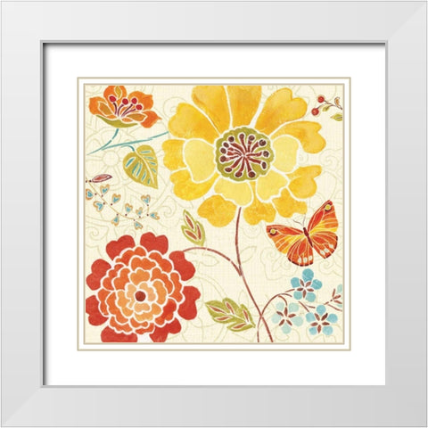 Spice Bouquet  III White Modern Wood Framed Art Print with Double Matting by Brissonnet, Daphne