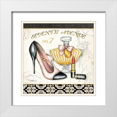 Boutique de Luxe III White Modern Wood Framed Art Print with Double Matting by Laliberte, Andrea