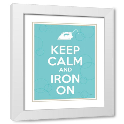 Laundry On II White Modern Wood Framed Art Print with Double Matting by Pela Studio