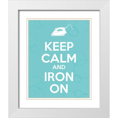 Laundry On II White Modern Wood Framed Art Print with Double Matting by Pela Studio