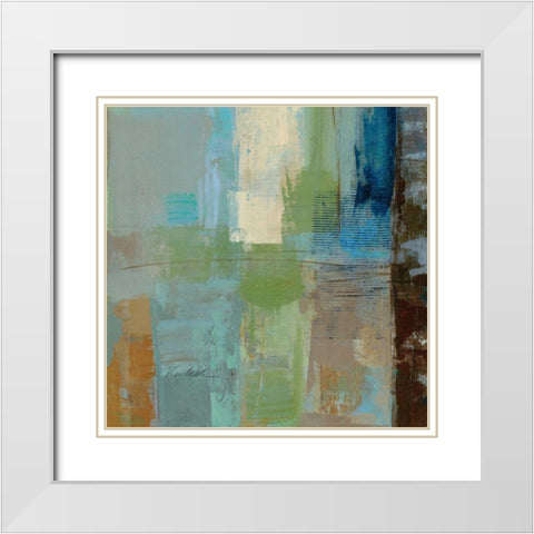 Skylights Square II White Modern Wood Framed Art Print with Double Matting by Vassileva, Silvia