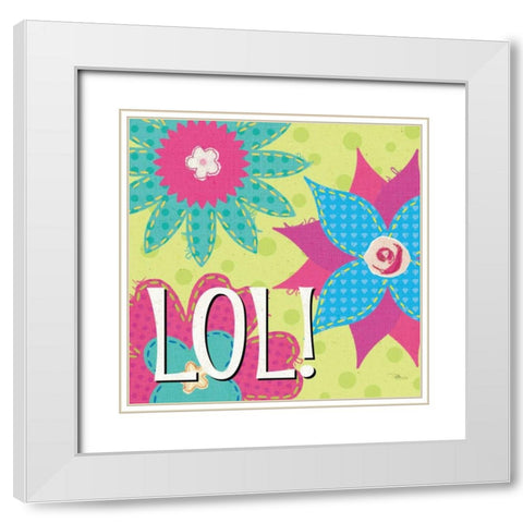 TXT QWN II White Modern Wood Framed Art Print with Double Matting by Pela Studio