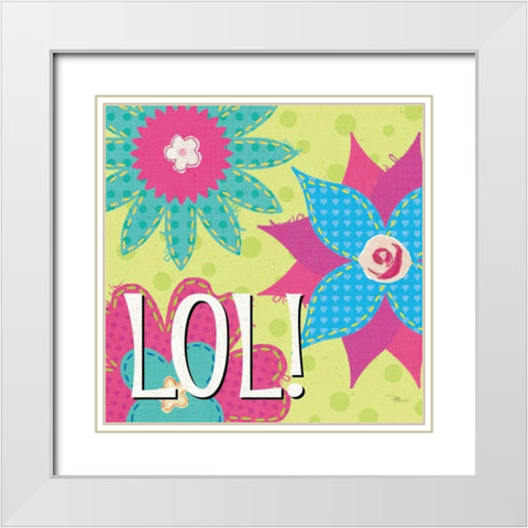 TXT QWN II White Modern Wood Framed Art Print with Double Matting by Pela Studio