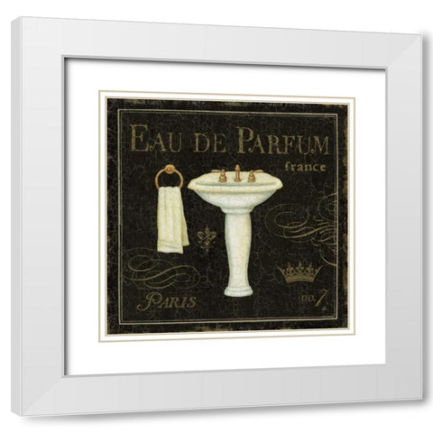 Bain de Luxe III White Modern Wood Framed Art Print with Double Matting by Brissonnet, Daphne