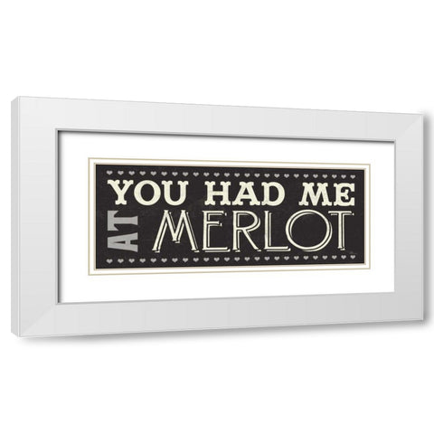 Wine Lovers III White Modern Wood Framed Art Print with Double Matting by Pela Studio