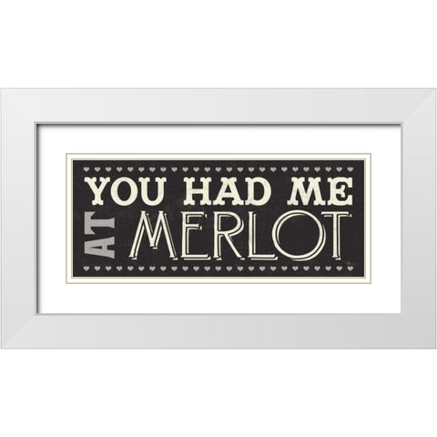 Wine Lovers III White Modern Wood Framed Art Print with Double Matting by Pela Studio