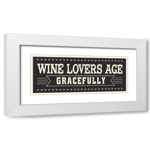 Wine Lovers IV White Modern Wood Framed Art Print with Double Matting by Pela Studio