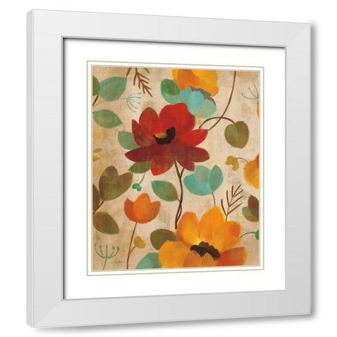 Vibrant Embroidery II White Modern Wood Framed Art Print with Double Matting by Vassileva, Silvia
