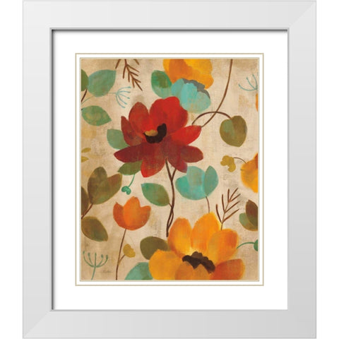Vibrant Embroidery II White Modern Wood Framed Art Print with Double Matting by Vassileva, Silvia
