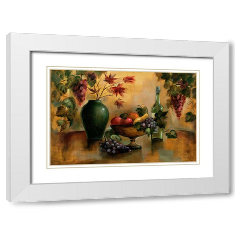 Autumn Hues White Modern Wood Framed Art Print with Double Matting by Vassileva, Silvia