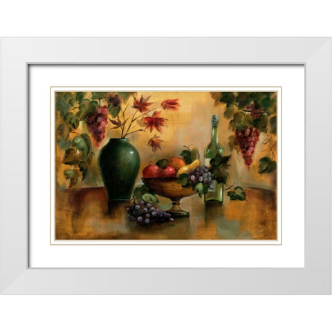 Autumn Hues White Modern Wood Framed Art Print with Double Matting by Vassileva, Silvia