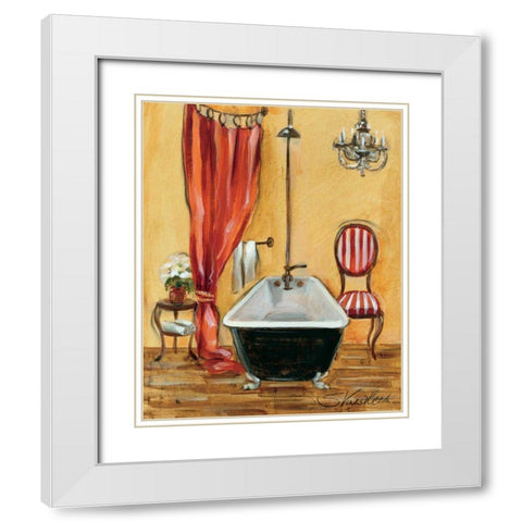Tuscan Bath III White Modern Wood Framed Art Print with Double Matting by Vassileva, Silvia