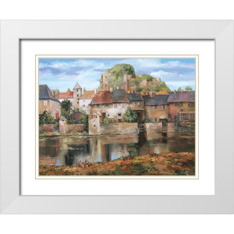 La Seyne-sur-Mer White Modern Wood Framed Art Print with Double Matting by Duvall, Roger