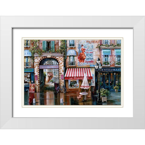 Passage Fontaine White Modern Wood Framed Art Print with Double Matting by St. John, Mark