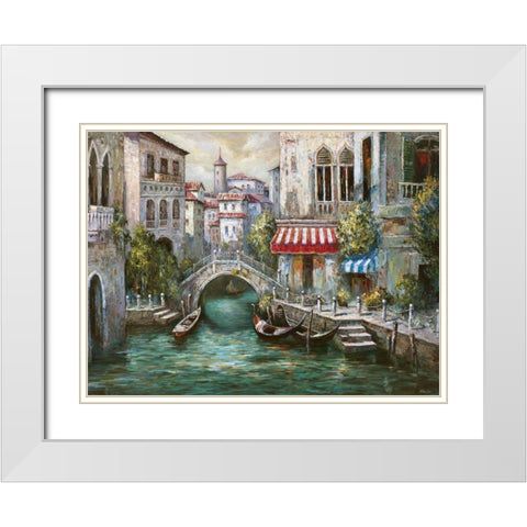 Venezia Petite I White Modern Wood Framed Art Print with Double Matting by Mancini, Gianni