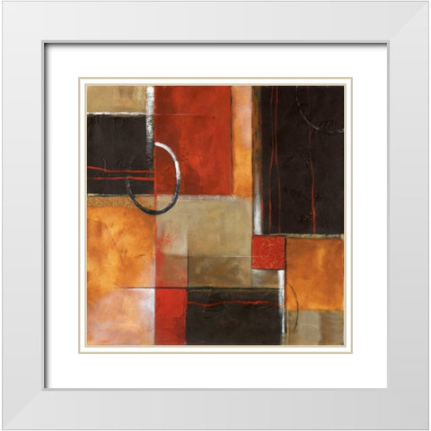 Grande Harmony II White Modern Wood Framed Art Print with Double Matting by Brey, Michael