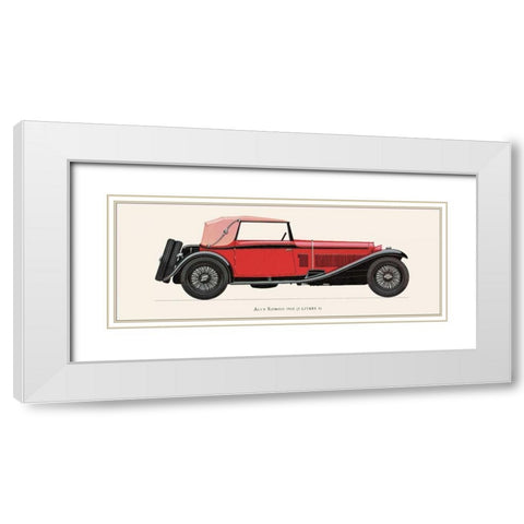 Alfa Romeo 1930 White Modern Wood Framed Art Print with Double Matting by Fantini, Antonio