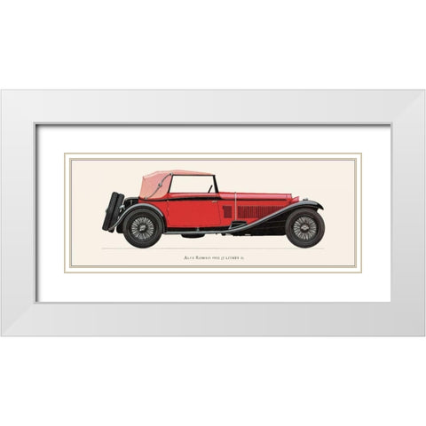 Alfa Romeo 1930 White Modern Wood Framed Art Print with Double Matting by Fantini, Antonio