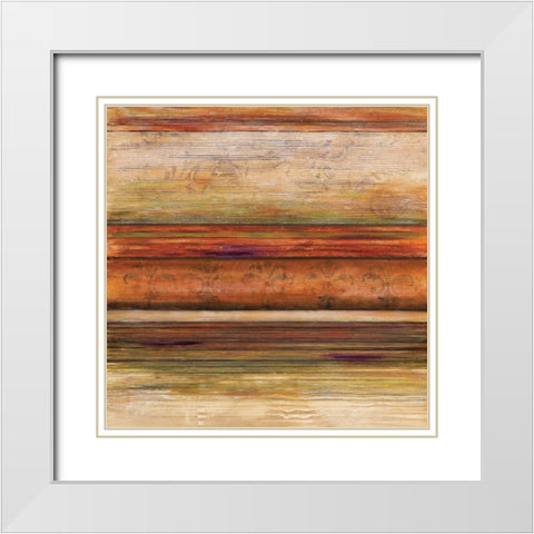 Grande Spectrum II White Modern Wood Framed Art Print with Double Matting by Brey, Michael