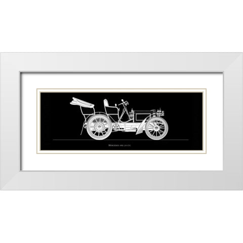 Mercedes 1900 White Modern Wood Framed Art Print with Double Matting by Fantini, Antonio