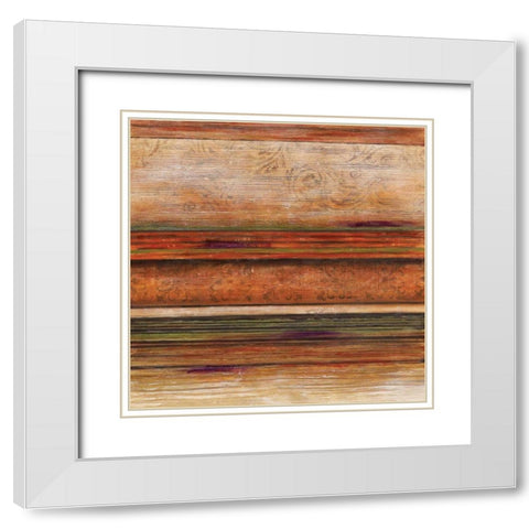 Spectrum I White Modern Wood Framed Art Print with Double Matting by Brey, Michael