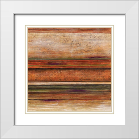 Spectrum I White Modern Wood Framed Art Print with Double Matting by Brey, Michael
