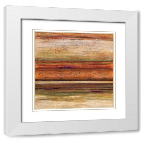 Spectrum II White Modern Wood Framed Art Print with Double Matting by Brey, Michael